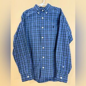 Ralph Lauren Big Boys Plaid Button Down Shirt- Size Small